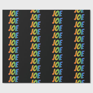 Regenbogen- Vorname "JOE"; Spaß u. buntes Geschenkpapier