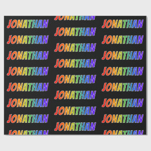Regenbogen- Vorname "JONATHAN"; Spaß u. buntes Geschenkpapier