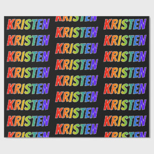 Regenbogen Vorname "KRISTEN"; Spaß & Bunt Geschenkpapier