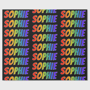 Regenbogen- Vorname "SOPHIE"; Spaß u. buntes Geschenkpapier