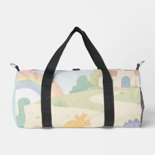 Regenbogen-Vorschulabenteuer mit Dinosaurier-Freun Duffle Bag