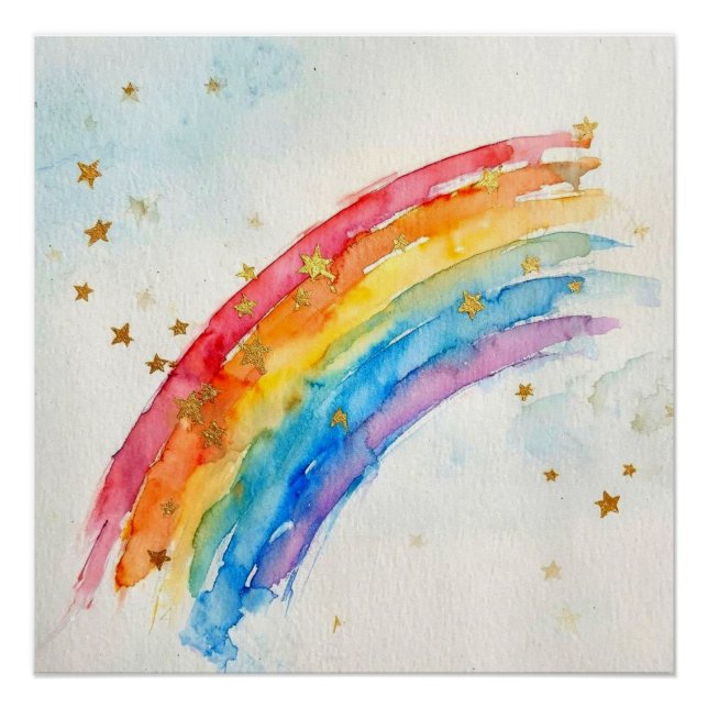 Regenbogen-Wandkunst. Poster (Vorderseite)