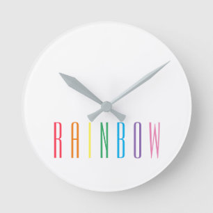 REGENBOGEN Wanduhr rund