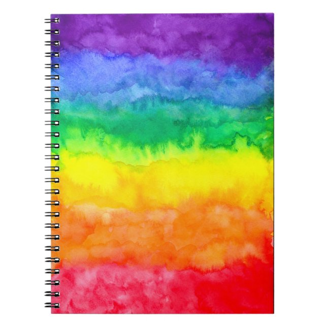 Regenbogen-Wäsche-Notizbuch Notizblock (Vorderseite)