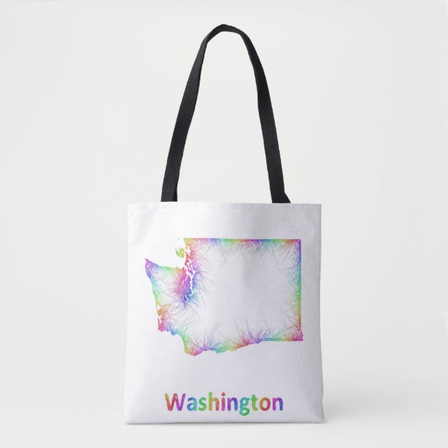 Regenbogen-Washington-Karte Tasche (Vorderseite)