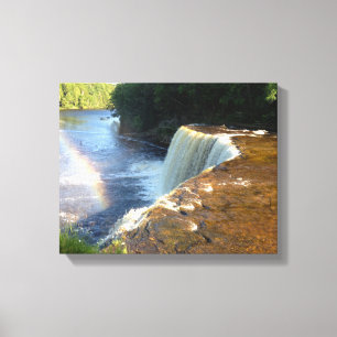 Regenbogen-Wasserfall-Foto-Leinwand-Kunst-Druck Leinwanddruck