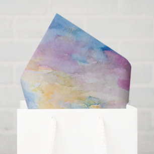 Regenbogen-Wasserfarbe-Decoupage-Papier, Geburtsta Seidenpapier