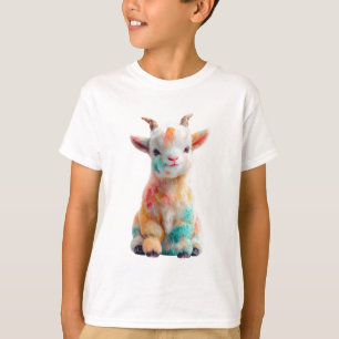 Regenbogen-Wasserfarben-Babyzicklein-Kinder T-Shirt