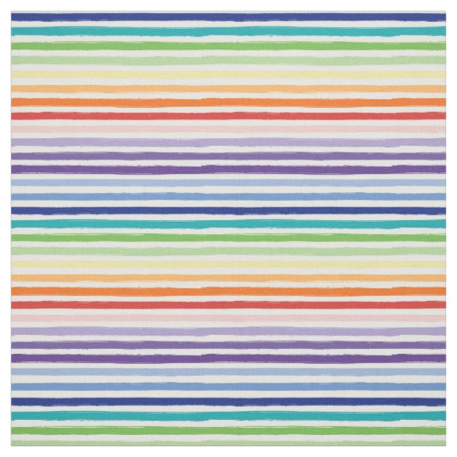 Regenbogen-Wasserfarben-Pinsel-Streifenmuster Stoff (Muster)