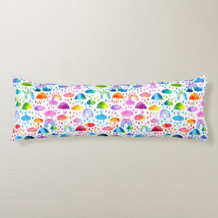 Regenbogen Wasserfarben Regenbogen Regenschirme Seitenschläferkissen