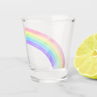 Regenbogen-Wasserfarben-Schnapsglas Schnapsglas