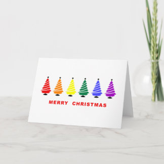 Regenbogen-Weihnachtsbaum Feiertagskarte