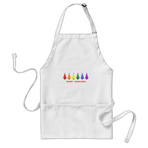 Regenbogen-Weihnachtsbaum Schürze