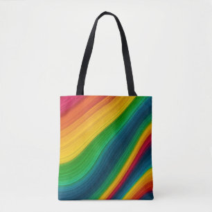 Regenbogen-Wellen-Farbfluss-Tasche Tasche