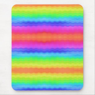 Regenbogen-Wellig-Welle-Allmählicher-Pastell-Farbt Mousepad