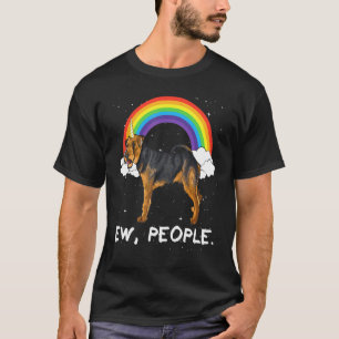 Regenbogen-Welsh-Terrier-Ew-Menschen-Einhorn-Hund T-Shirt