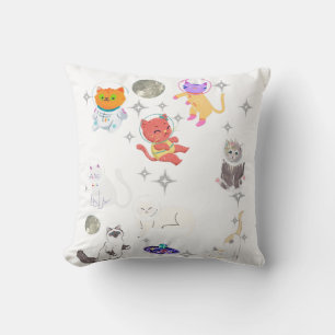 Regenbogen Weltraum Katzen Galaxie Träume Cute Kaw Kissen