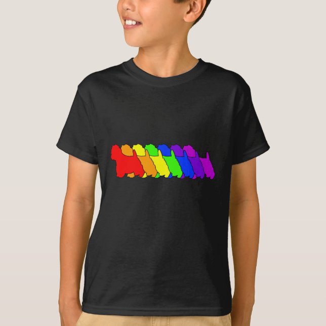 Regenbogen Westie T-Shirt (Vorderseite)