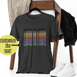 Regenbogen-Wiederholungswörter Benutzerdefinierter Tri-Blend Shirt
