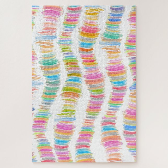 Regenbogen-Wiggle-Puzzle (Vertikal)