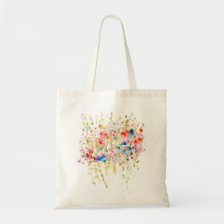 Regenbogen-Wildblume Bouqet Tragetasche