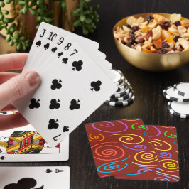 Regenbogen-Wirbel-Muster-Poker-Karten Spielkarten