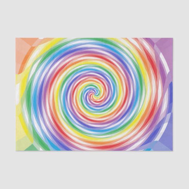 Regenbogen-Wirbel Seidenpapier (Vorderseite)