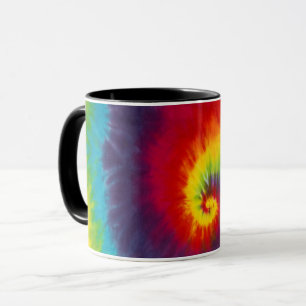 Regenbogen-Wirbel-Tie-Dye-Groovy-Kühle-Farben Tasse