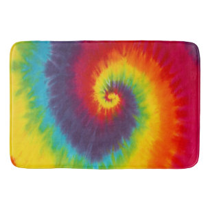 Regenbogen-Wirbel-Tie-Dye-Groovy-Kühle-Farbige Badematte