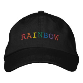Regenbogen-Wort gestickter Hut