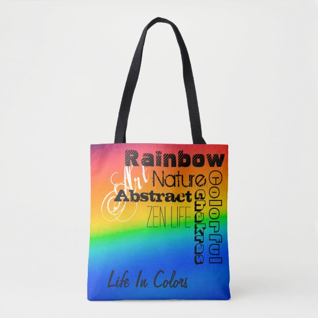 Regenbogen/Wortart Tasche (Vorderseite)