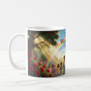 Regenbogen-Wunder und Harmonieposter Kaffeetasse