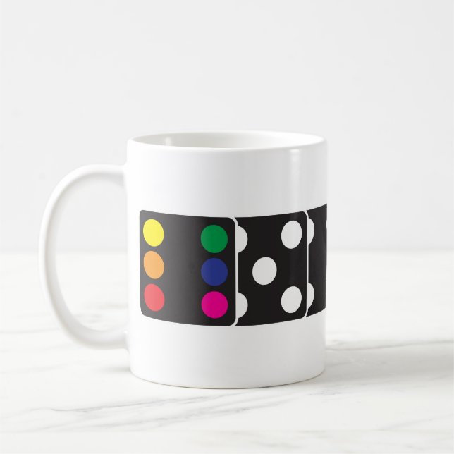 Regenbogen-Würfel-Kaffee-Tasse Kaffeetasse (Links)