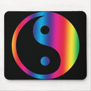 Regenbogen Yin Yang Mousepad