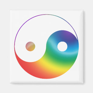 Regenbogen Yin Yang Symbol Magnet
