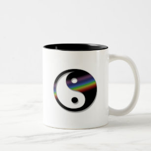 Regenbogen Yin Yang Tasse