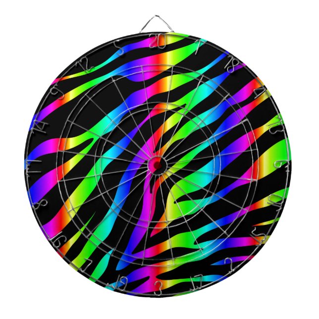 Regenbogen Zebra Dartscheibe (vorne)
