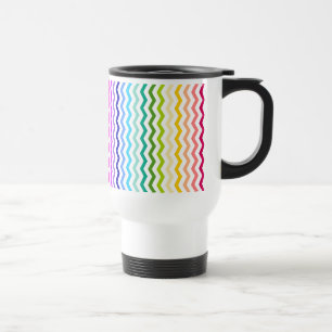 Regenbogen Zickzack Reisebecher