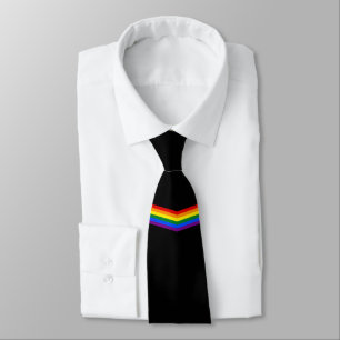 Regenbogen-Zickzack Streifen-Band-Gay Pride-Männe Krawatte