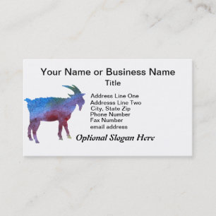 Regenbogen-Ziege mit kundengerechtem Text Visitenkarte