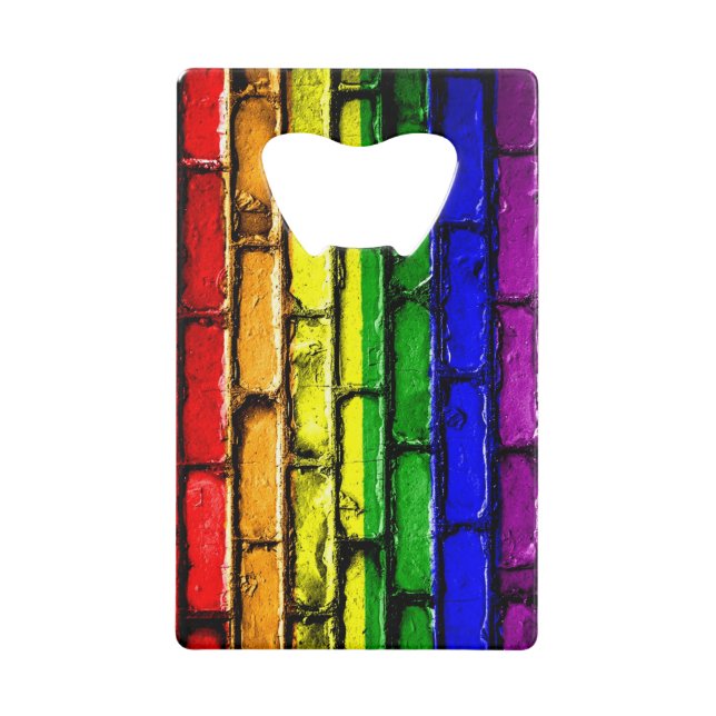 Regenbogen-Ziegel PRIDE Flaschenöffner (Vorderseite)