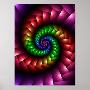 Regenbogen-Zöpfe Poster