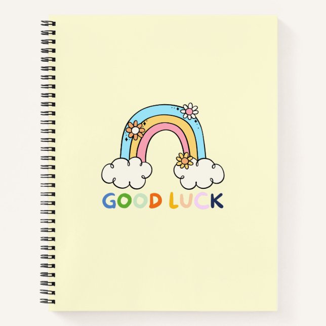 Regenbogen Zurück zu Schulgeschenk Geschenk Lehrer Notizbuch (Vorderseite)