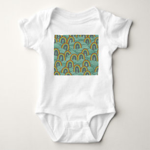 Regenbogenart: HandGezeichnet Vintage Zusammensetz Baby Strampler