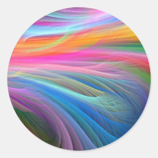 Regenbogenaufkleber Runder Aufkleber