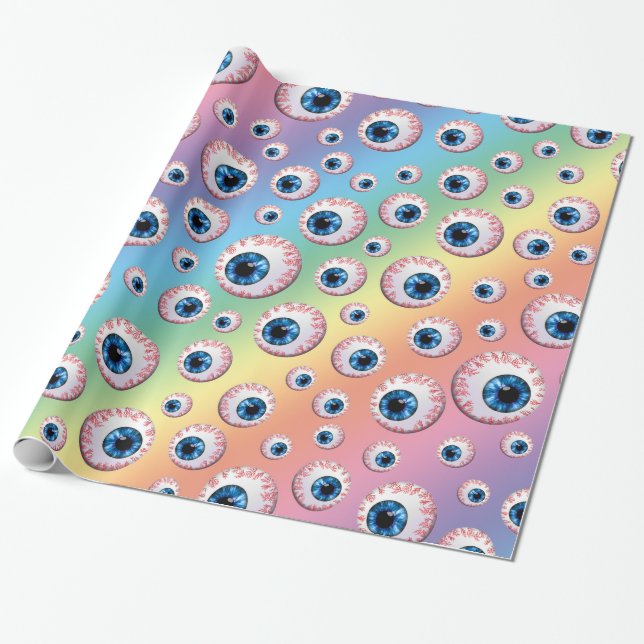 Regenbogenaugapfelmuster Geschenkpapier (Ungerollt)