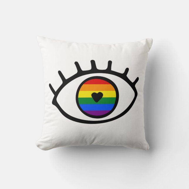 Regenbogenauge Kissen (Vorderseite)