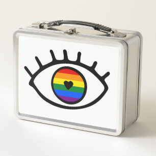 Regenbogenauge Metall Brotdose