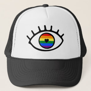 Regenbogenauge Truckerkappe