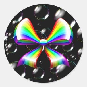 Regenbogenbänder Runder Aufkleber